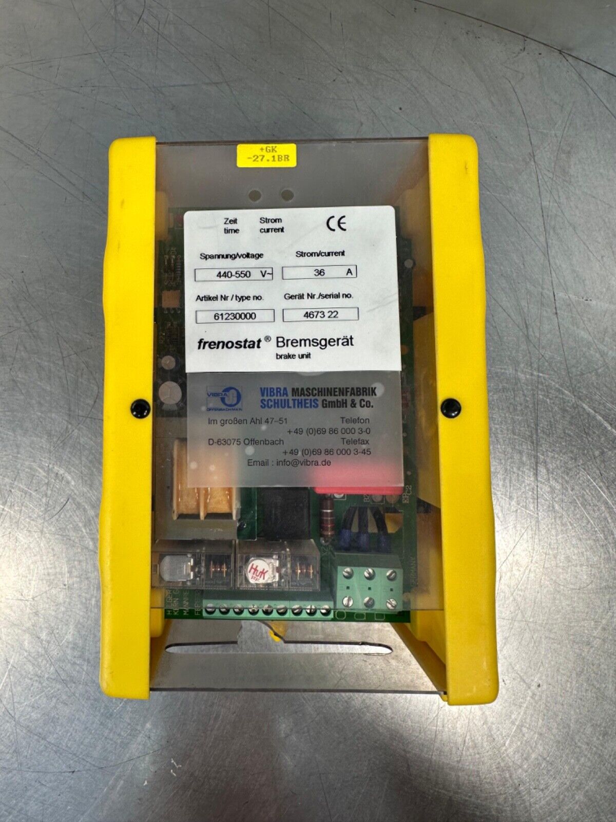 Bremsgerät Frenostat Brake Unit 61230000 440/550V (1D-26)