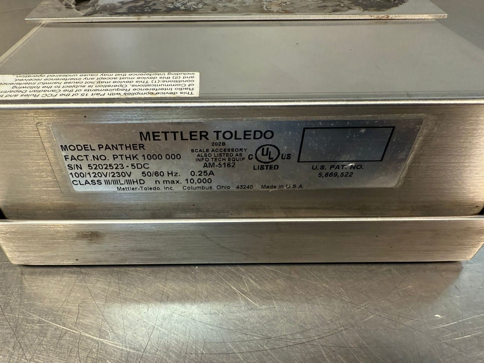 Mettler Toledo PTHK-1000-000  /  100/120V/230V 50/60Hz             (2.1.3)