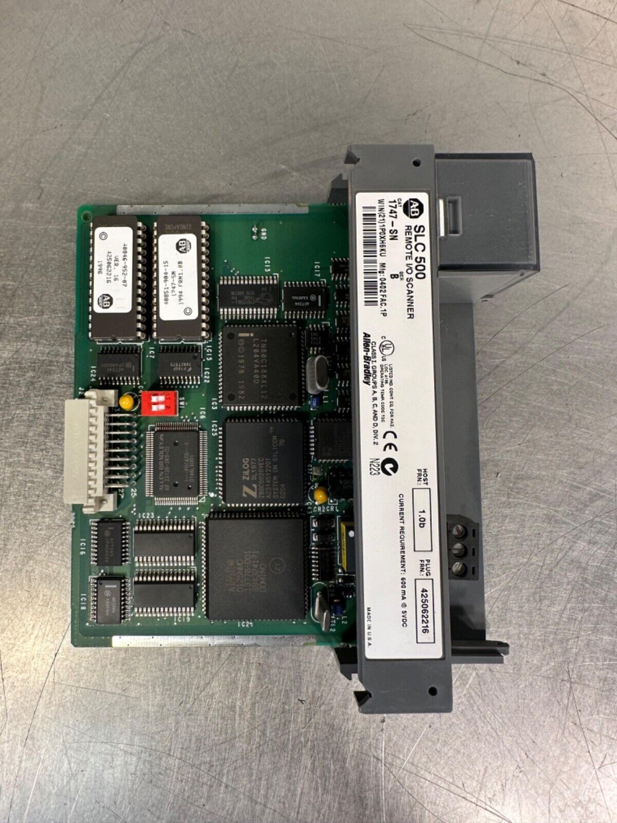 Allen Bradley 1747-SN Ser. B Slc 500 Remote I/O Scanner  (3D-37)