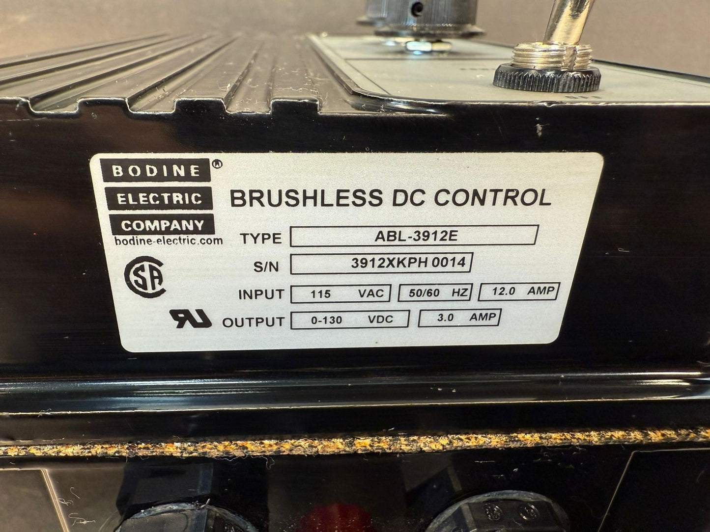 Bodine Electric ABL-3912E Brushless DC Adjustable Speed            (3.6.1)