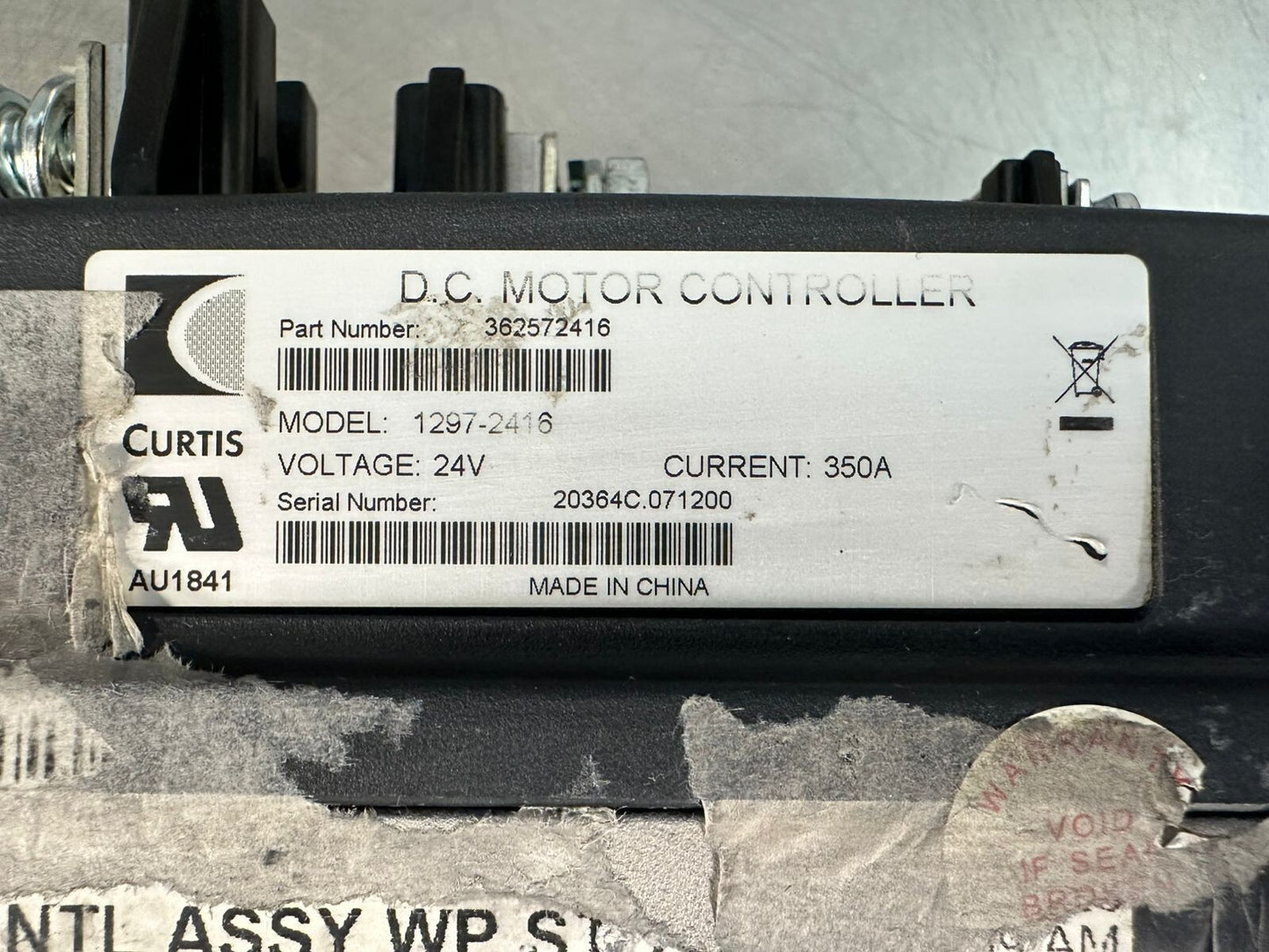Curtis 1297-2416 DC Motor Controller 24V 350A 362572416 (4.5.1)
