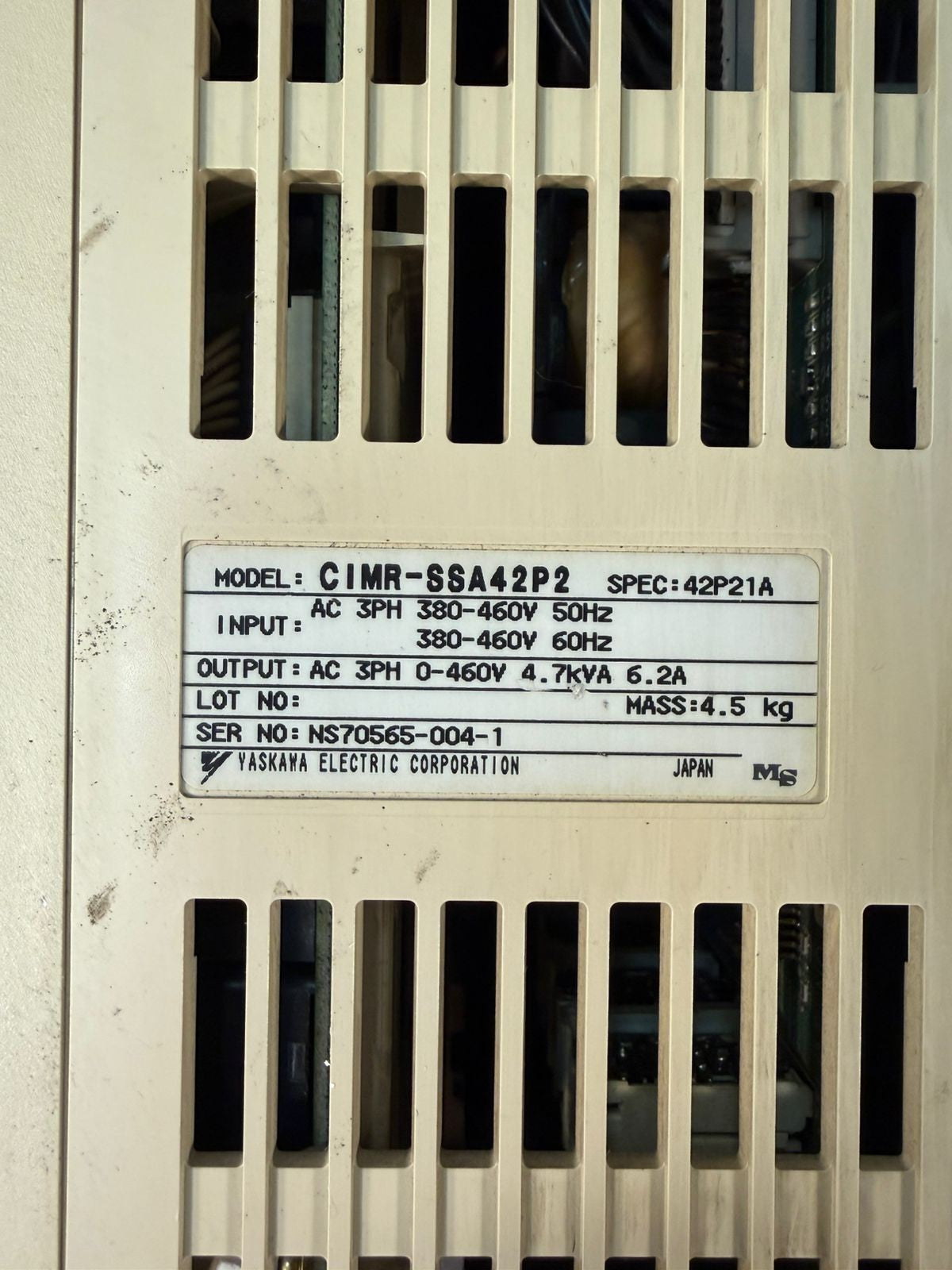 Yaskawa Electric CIMR-SSA42P2 / Spec: 42P21A                             (2.6.2)