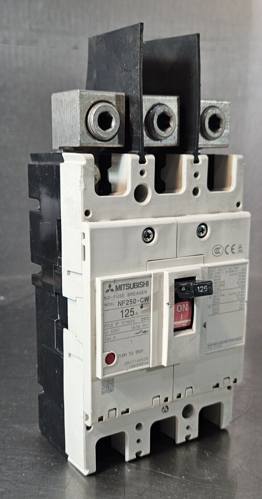 Mitsubishi NF250-CW Breaker 125A 3P 600V                                (BIN641)