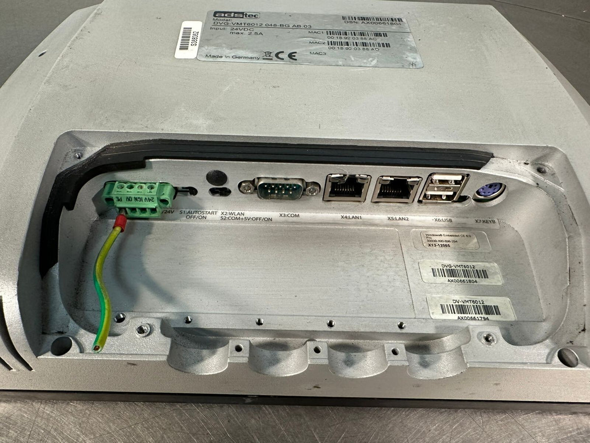 AdsTec DVG-VMT6012 Digital Display Screen Ind.  Comp 24VDC 2.5Amp (10.5.5)
