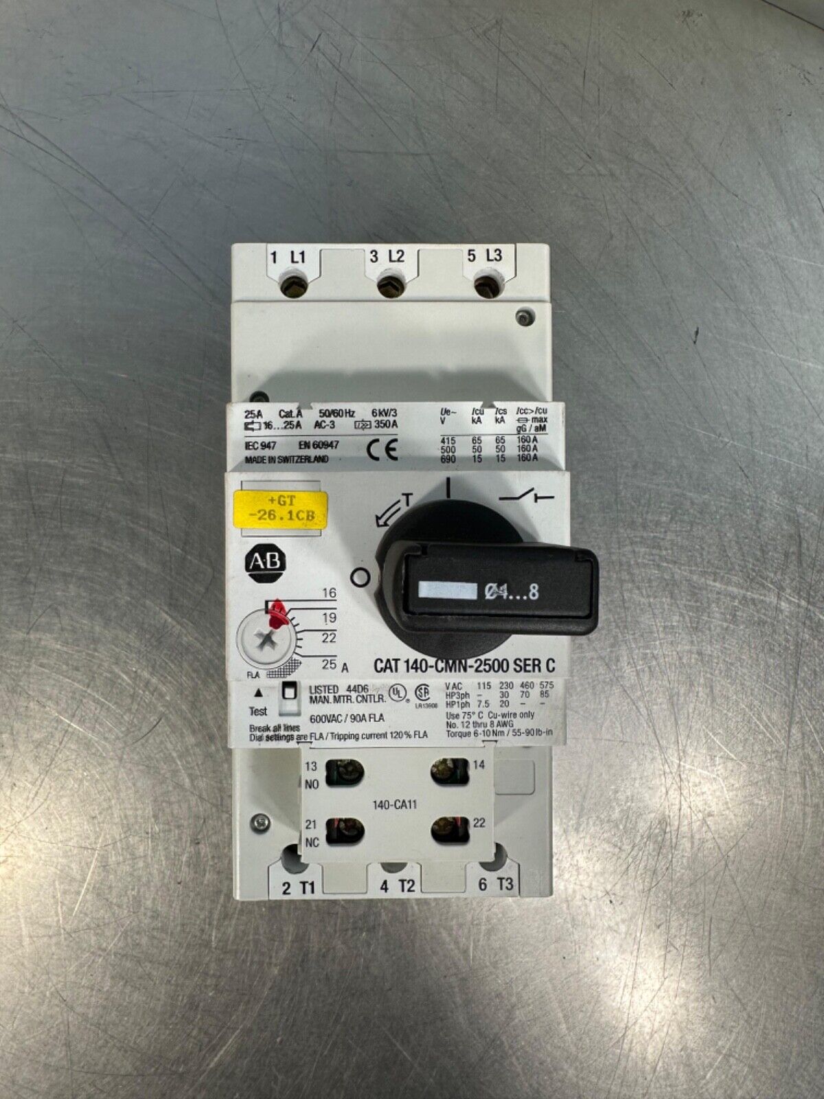 Allen Bradley 140-CMN-2500 Ser. C Motor Protector Circuit Breaker (4B-29)