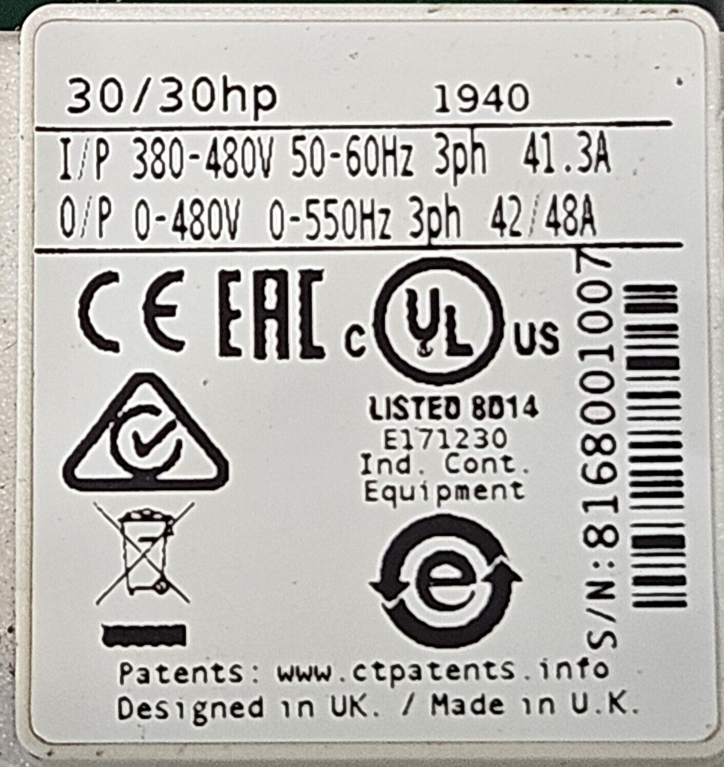 Emerson M701-064 00420 A Servo Motor Drive            (BIN1.5.3)
