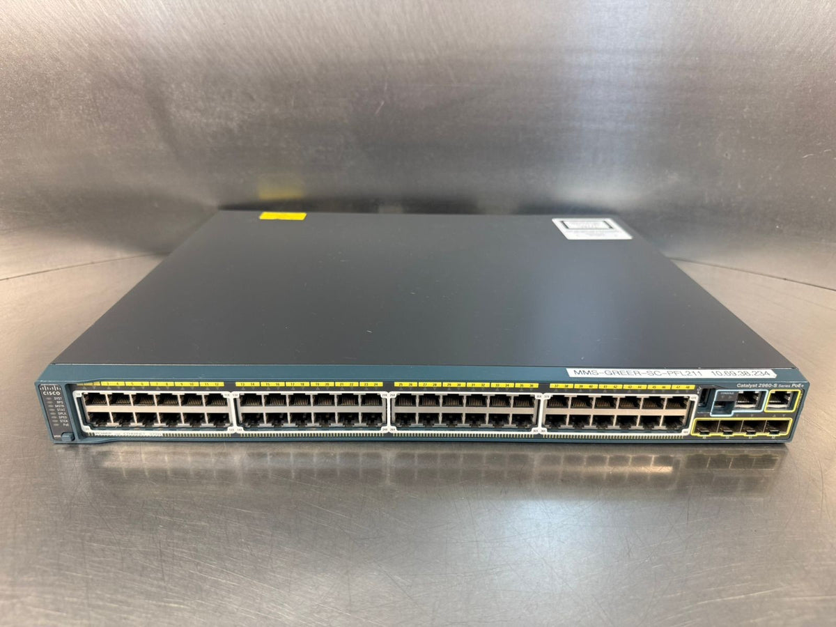 Cisco WS-C2960S-48LPS-L 48 Ports PoE+ 100-240V~8-4A 50-60Hz   (11.5.4)