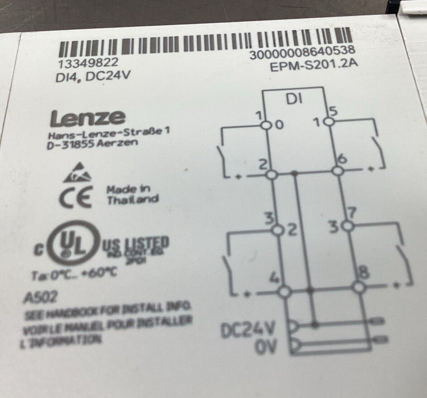 Lenze  EPM-S201.2A  I/O Module        3E-32
