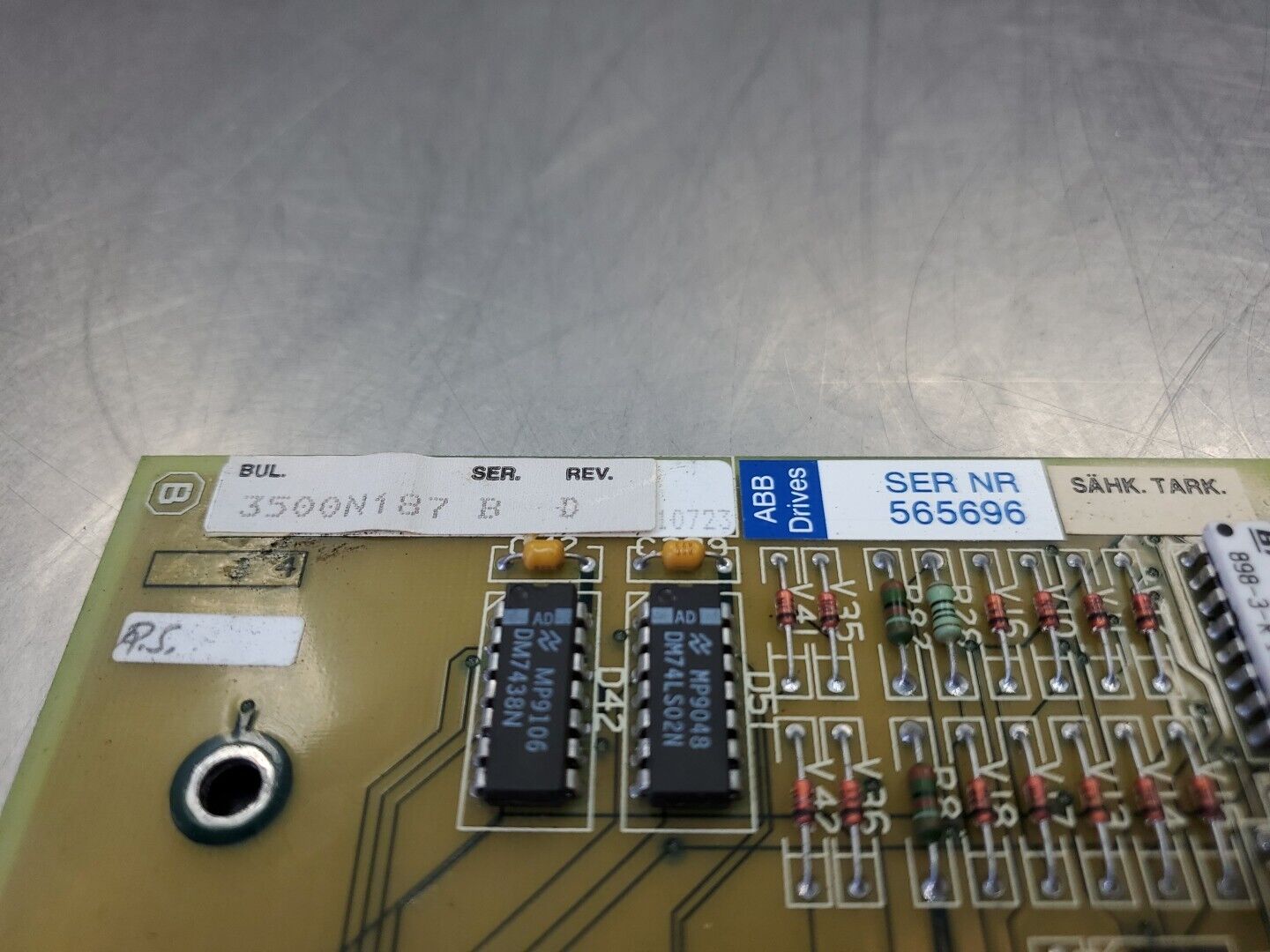 ABB 3500N187 Ser. B Rev D DRIVE LOGIC BOARD.                                  3A