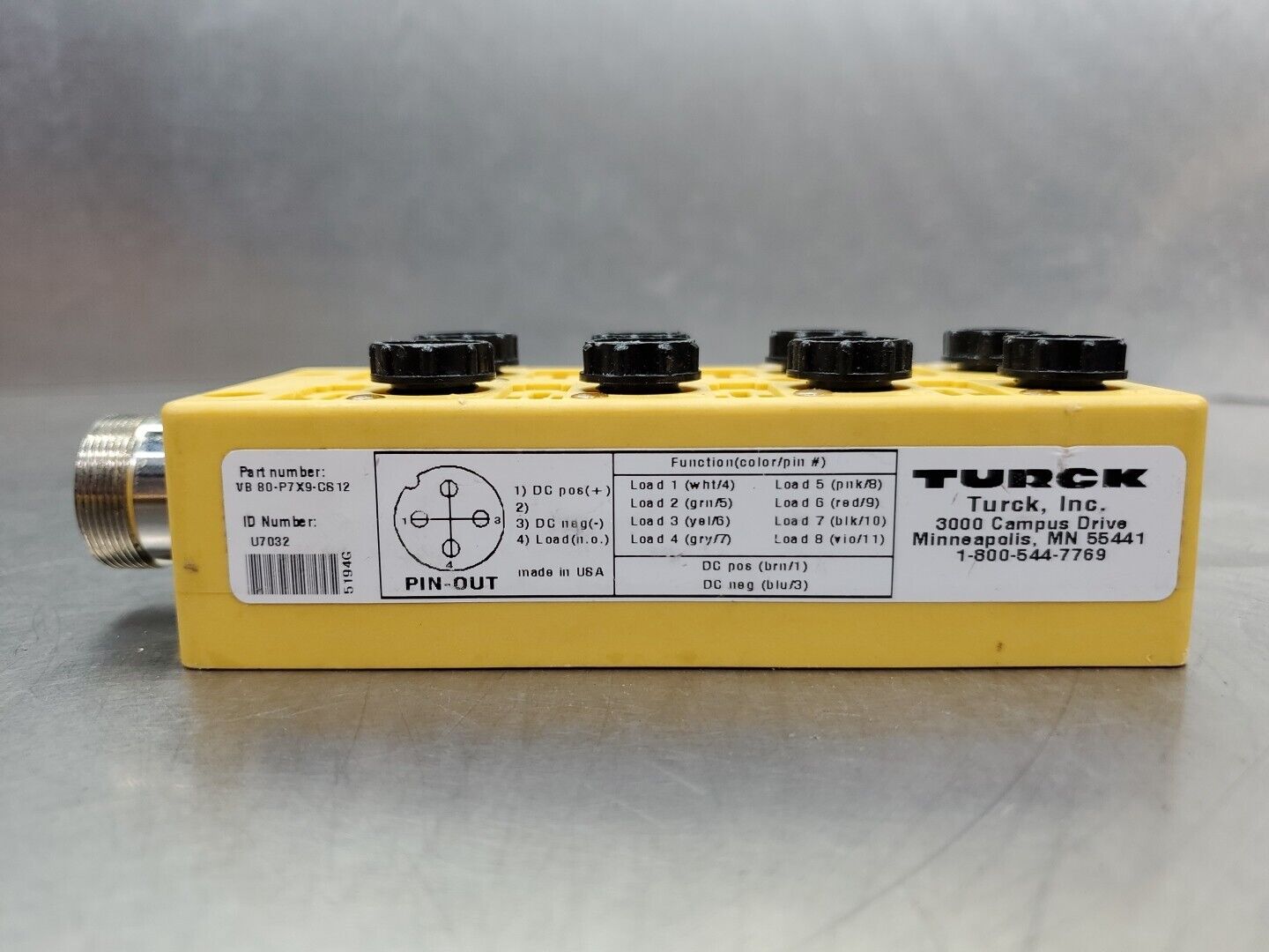Turck VB80-P7X9-CS12 / U7032  8-Port Multi-Box Unit.                       5E-16