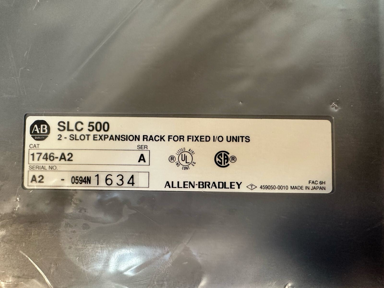 *Allen Bradley 1746-A2 /A SLC 500 2 Slot Fixed Expansion Rack        (6.4.4)