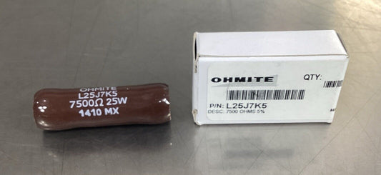 OHMITE  L25J7K5  RESISTOR 7500 Ohms 5%        5E-19