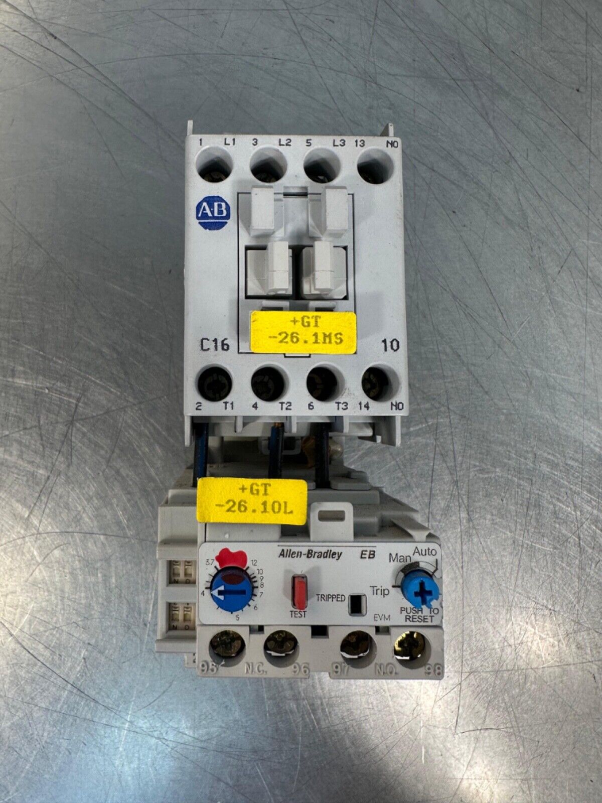 Allen Bradley 100-C16*10 /B Contactor  / 193-EB1FB /B Overl.  Relay (4E-22