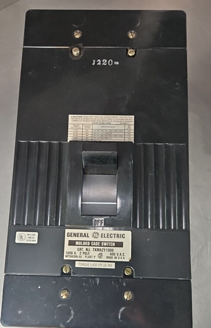 General Electric TKMA2Y1000 1000Amp 600Volt 2 Pole Switch                  loc4E