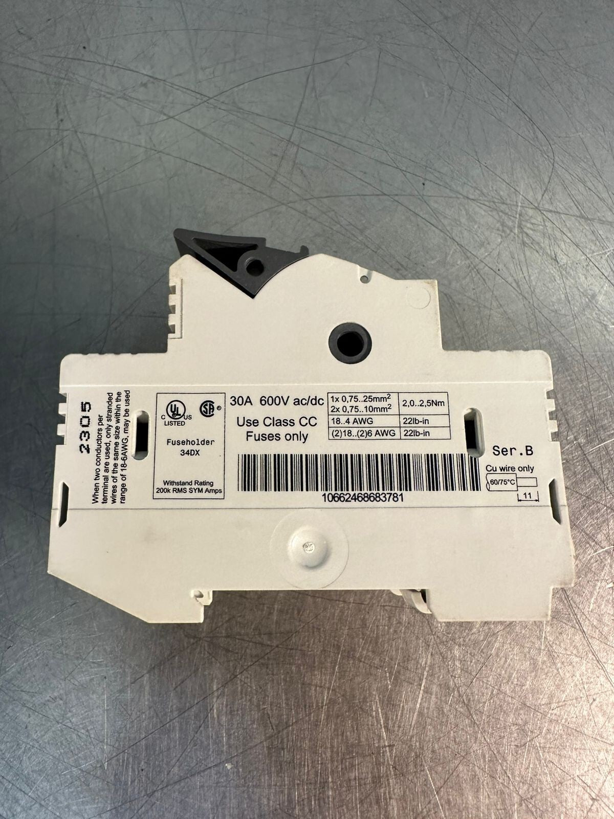 Allen-Bradley 1492-FB2C30-L 30A 600V Fuse Holder                    (2.3.1)