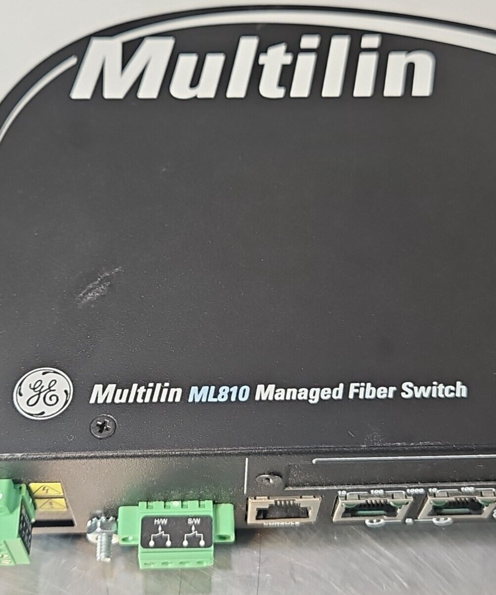 GE Multilin ML 810 Managed Switch Model ML81024VDPC1H1C8X               (BIN244)