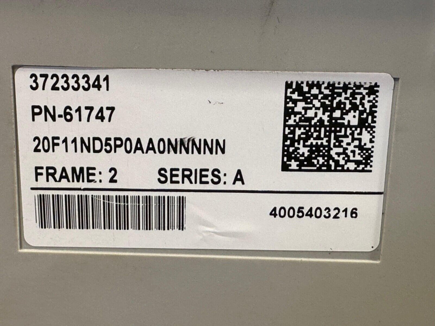 ALLEN BRADLEY POWERFLEX 753 20F11ND5P0AA0NNNNN 3HP AC DRIVE (1D-25)