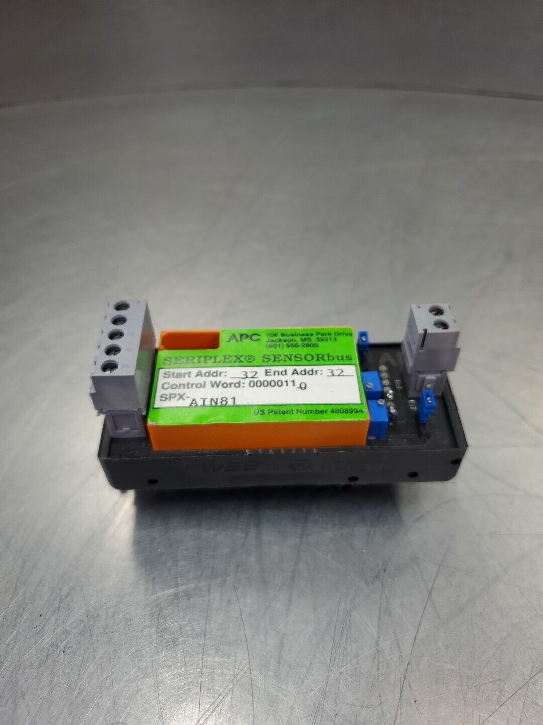 APC SPX-AIN81 SERIPLEX SENSORbus I/O Module Control Bus.                   4E-35