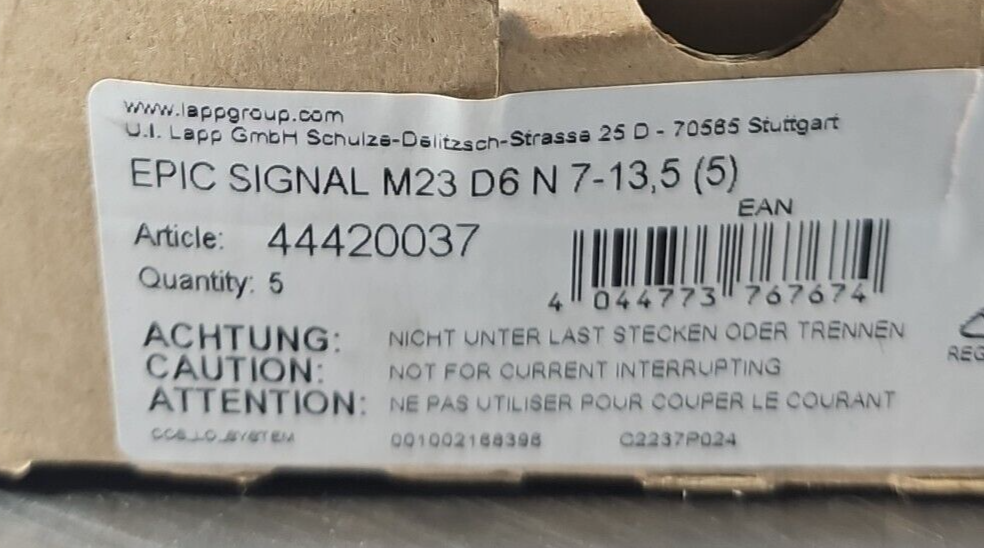 M23 D6 N7-1 Epic Signal Cable  box w/3                    (BIN433)