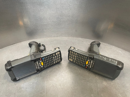 Lot of 2 Symbol Motorola MC9090 Handheld Wireless LCD Screen Barcode Scanner