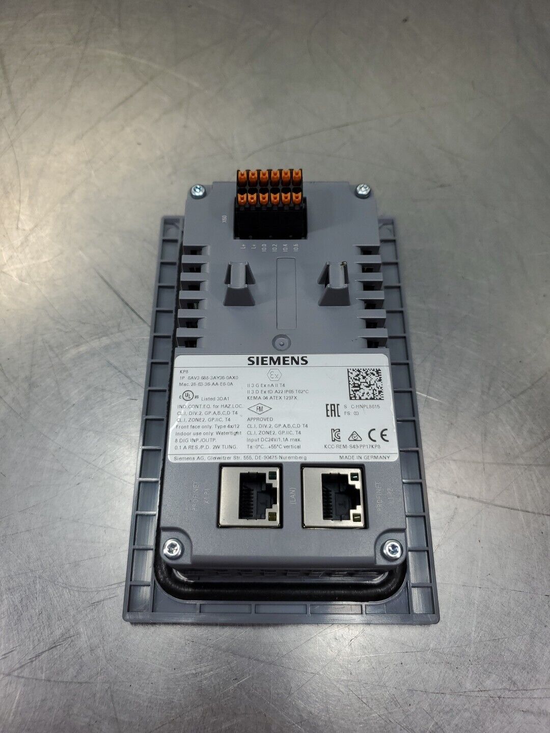 SIEMENS Simatic KP8 (6AV3 688-3AY36-0AX0) HMI 8-Button Panel.                 2C
