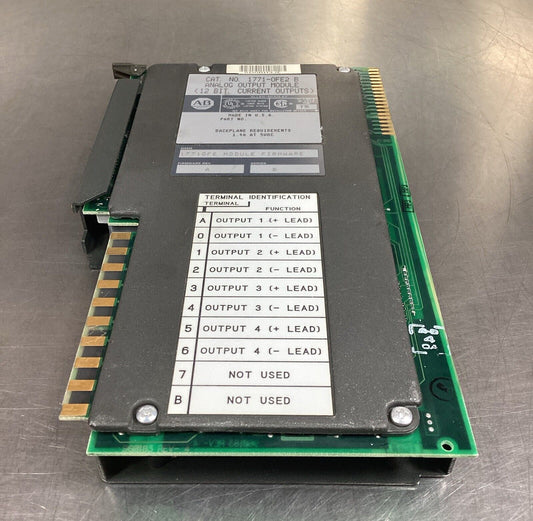ALLEN BRADLEY  1771-OFE2 /B  ANALOG OUTPUT MODULE (12 BIT) Rev.A      3C-34