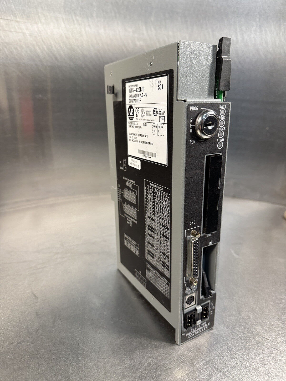 Allen Bradley 1785-L20B /E Rev J  S01 Enhanced Plc-5 Controller (BIN-1.2.3)