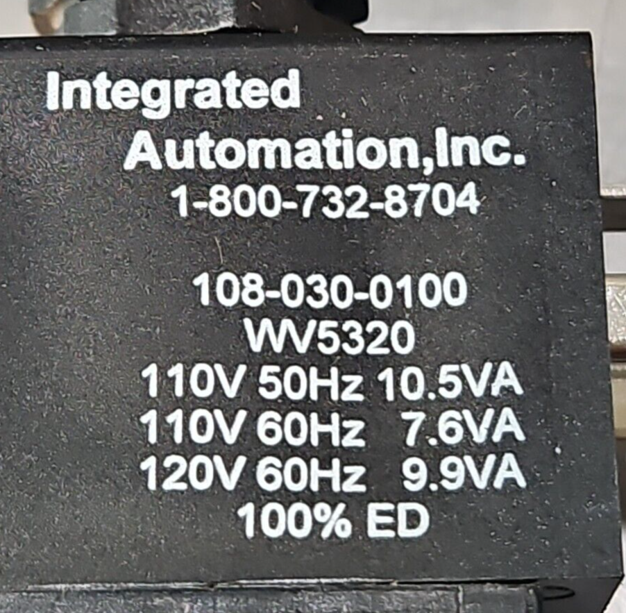 Numatics 92-3900-P110VAC-X + (Integrated Automation  WV5320)            (BIN424)