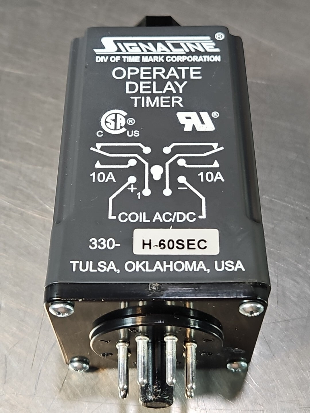 Signaline 330-H-60SEC Operate Delay Timer 10A 40-260V ac/dc             (BIN411)