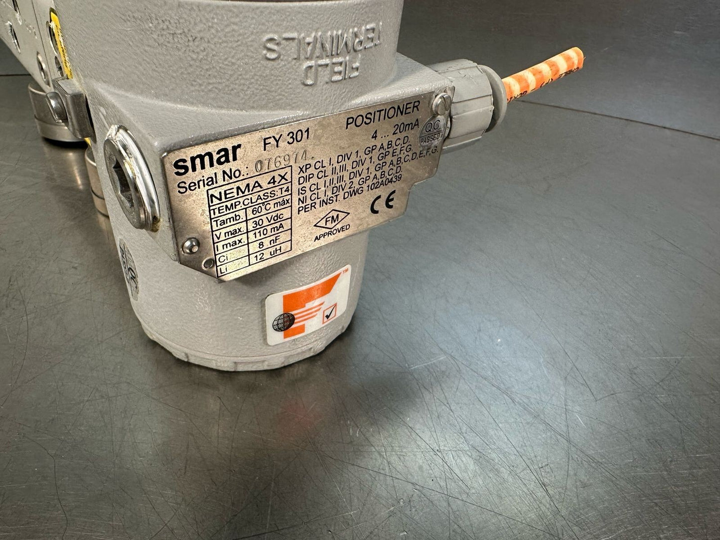 Smar Fy301 Smart Valve Positioner VMax 30VDC / Imax-110mA NEMA 4X (4.4.5)