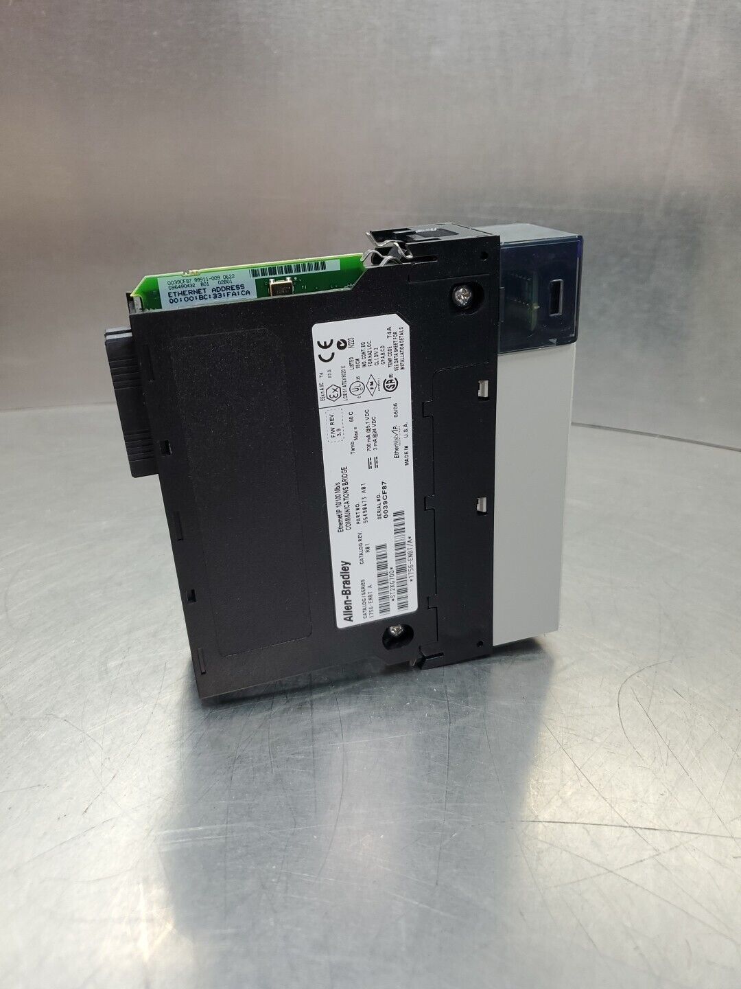 Allen Bradley 1756-ENBT Ser A R01 FW3.9 ControlLogix EtherNet/IP Module.   3B-20