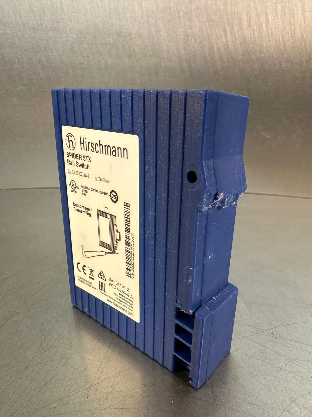Hirschmann Spider 5TX   32VDC Class2 Rail Switch                  (5.4.5)