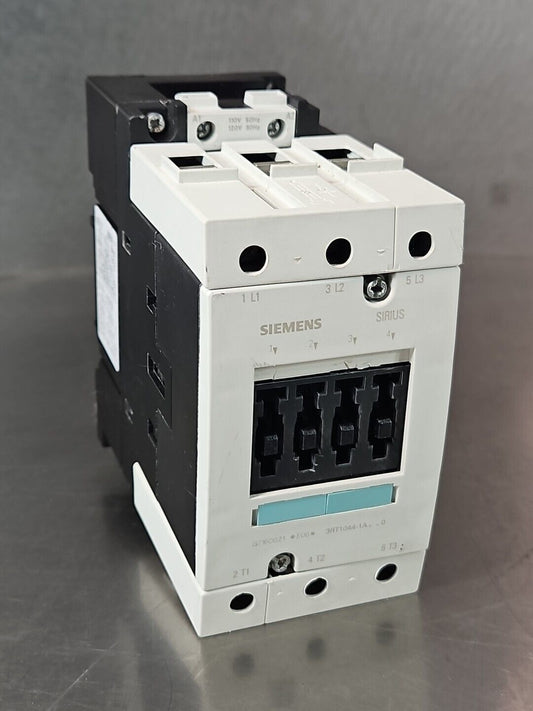 Siemens 3RT1044-1AK60 AC Contactor 120V coil replace (BIN4.4.5)