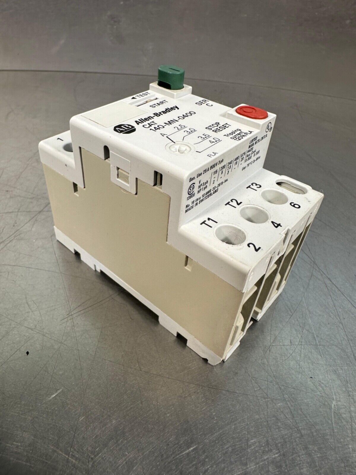 Allen Bradley 140-MN-0400 Manual Motor Starter Ser C Overload (4D-17)