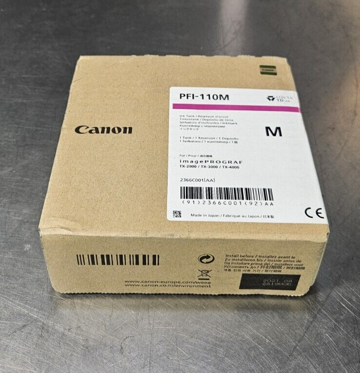 Canon PFI-110M 160ml Magenta Ink Tank                                   (BIN642)