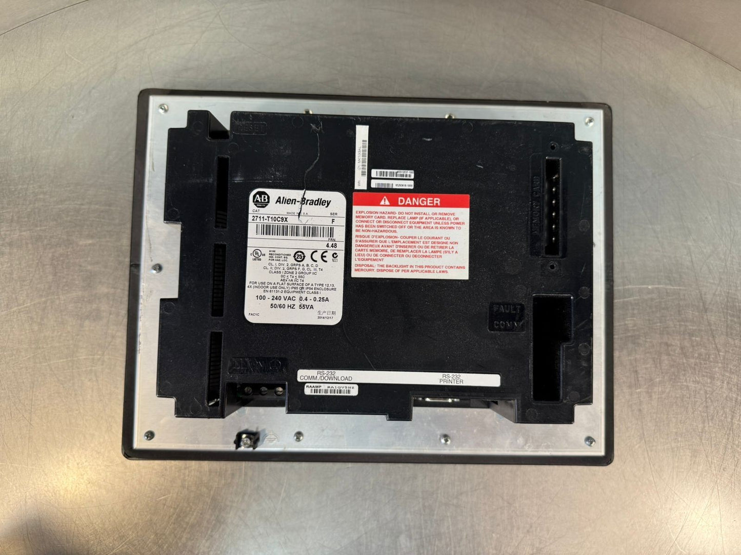 Allen Bradley 2711-T10C9X /F PANELVIEW 1000 FRN 4.48 100-240VAC (10.5.2)