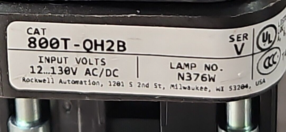 Allen Bradley 800T-QH2B Ser V blue with 800TC-N374/A                     loc4B19