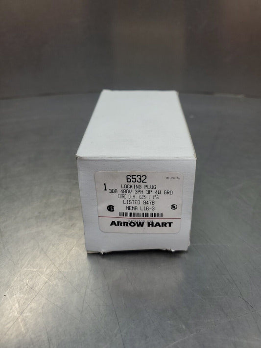 Arrow Hart 6532 Locking Plug, 30A 480V 3PH 3P 4W.                          4B-37