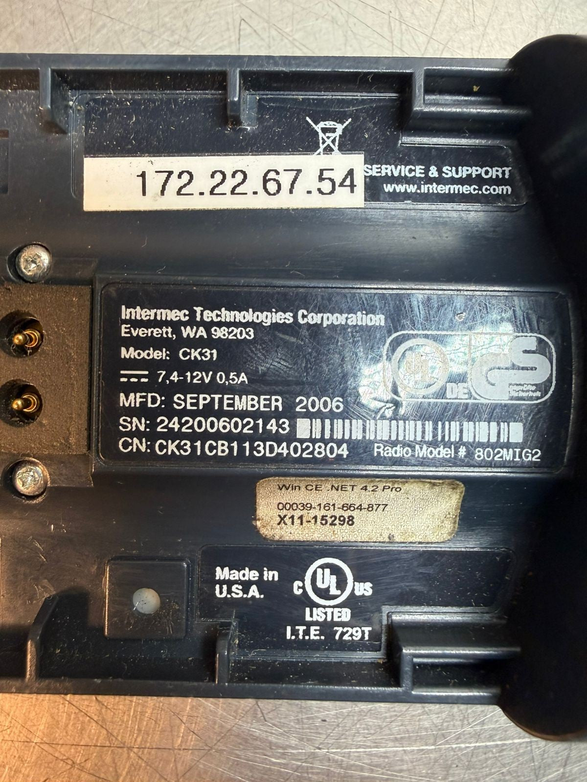 Intermec CK31 / CK31-CB113D402804                            (7.3.1)
