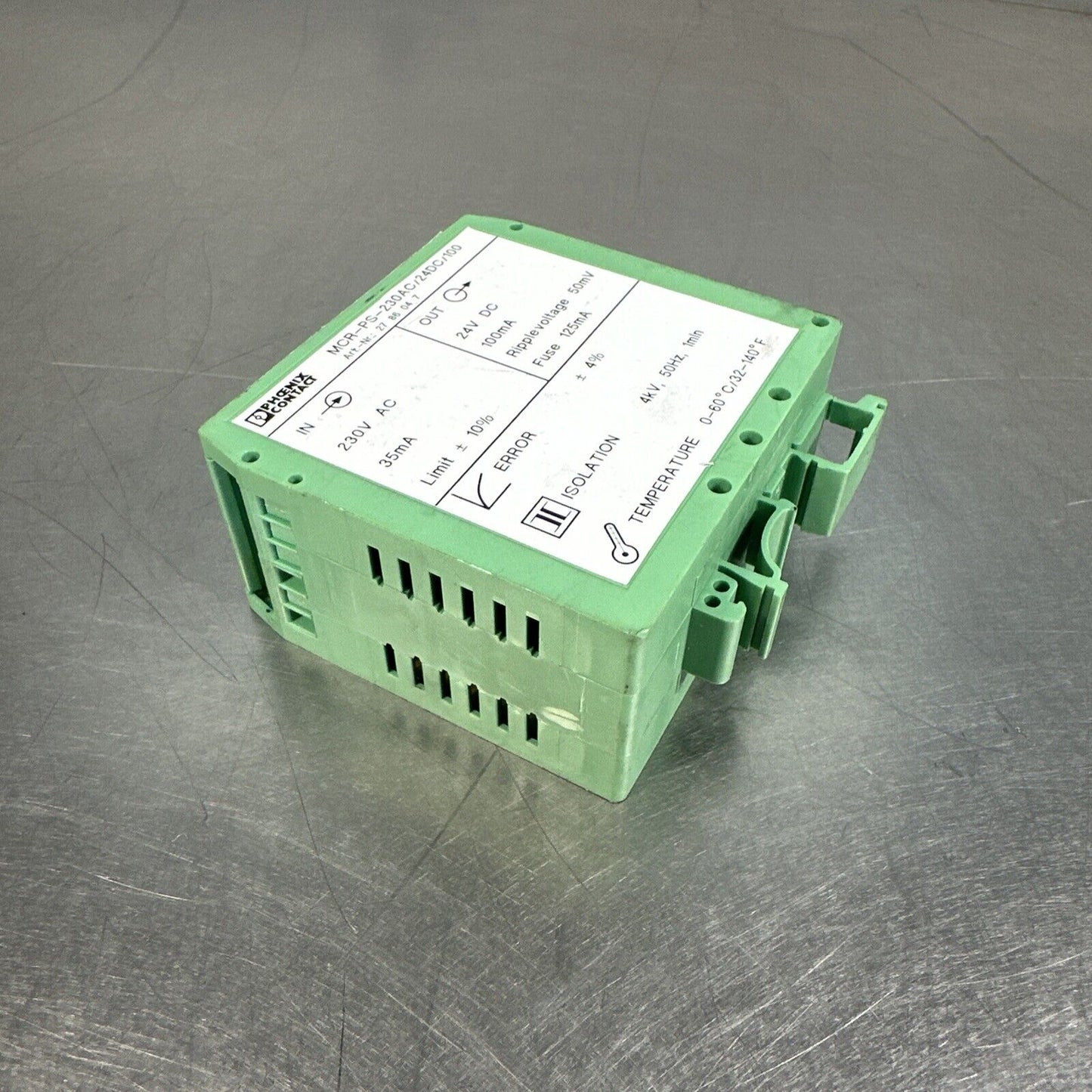 Phoenix Contact, MCR-PS-230AC/24DC/100 Power Supply, (BIN-1.5.5)