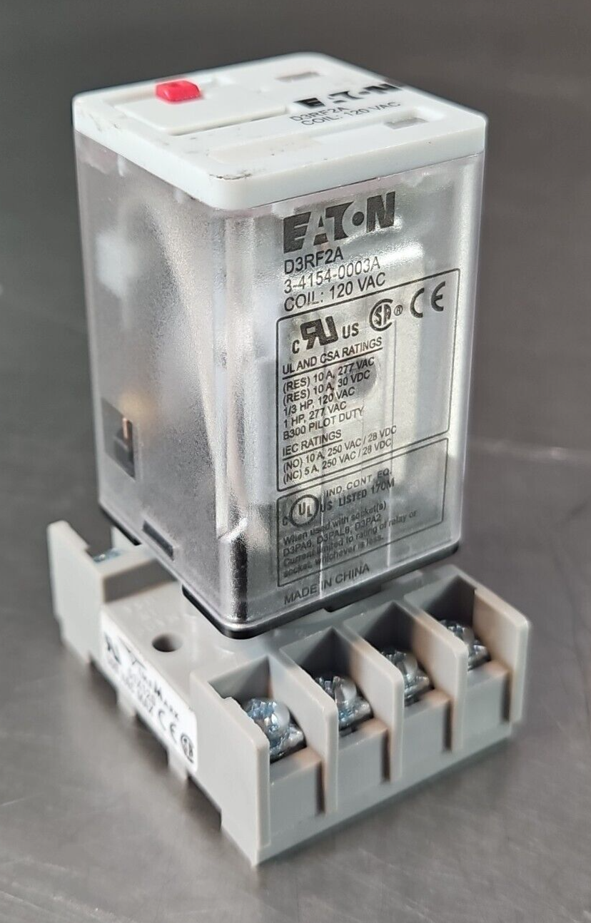 Eaton D3RF2A Relay Coil 120VAC with 51X120 Base                         (BIN413)
