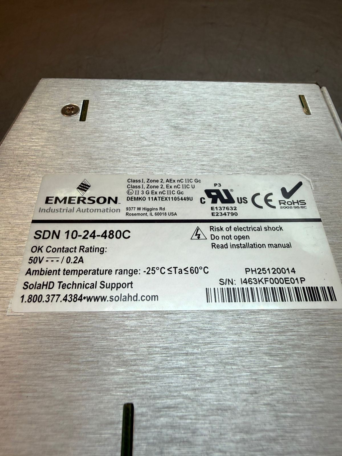 Emerson Sola Power Supply SDN 10-24-480C                                (3.1.3)