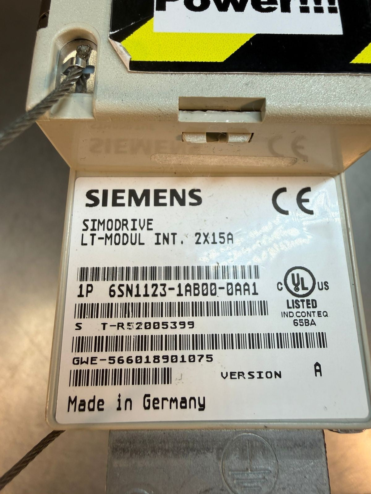Siemens 6SN1123-1AB00-0AA1 Power Module Simodrive                  (6.5.1)