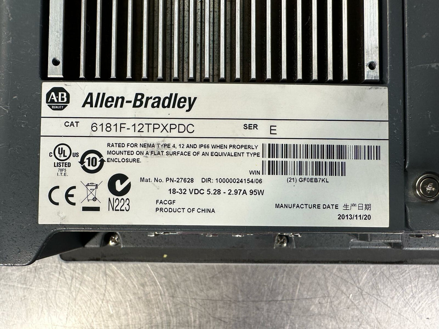 Allen Bradley 6181F-12TPXPDC /E                                     (4.4.2)