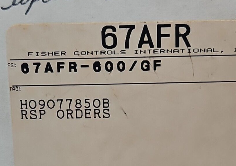 Fisher 67AFR Pressure Regulator  30-60 PSI / 0-60 PSI                    Loc6C13