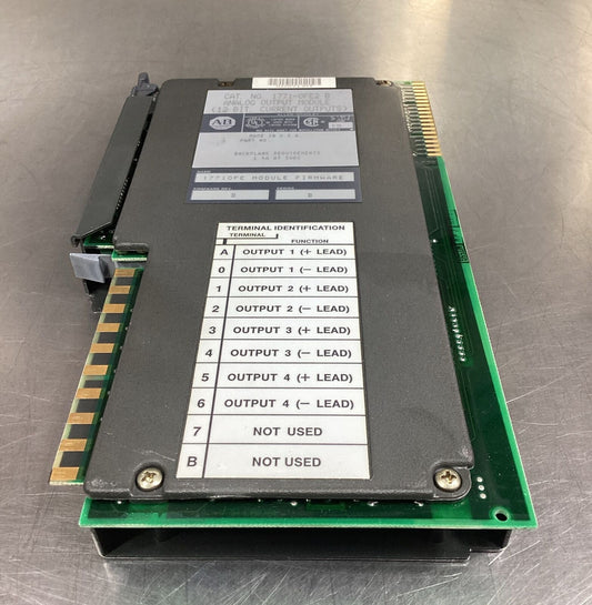 ALLEN BRADLEY  1771-OFE2 /B  ANALOG OUTPUT MODULE (12 BIT) Rev.B       3C-34