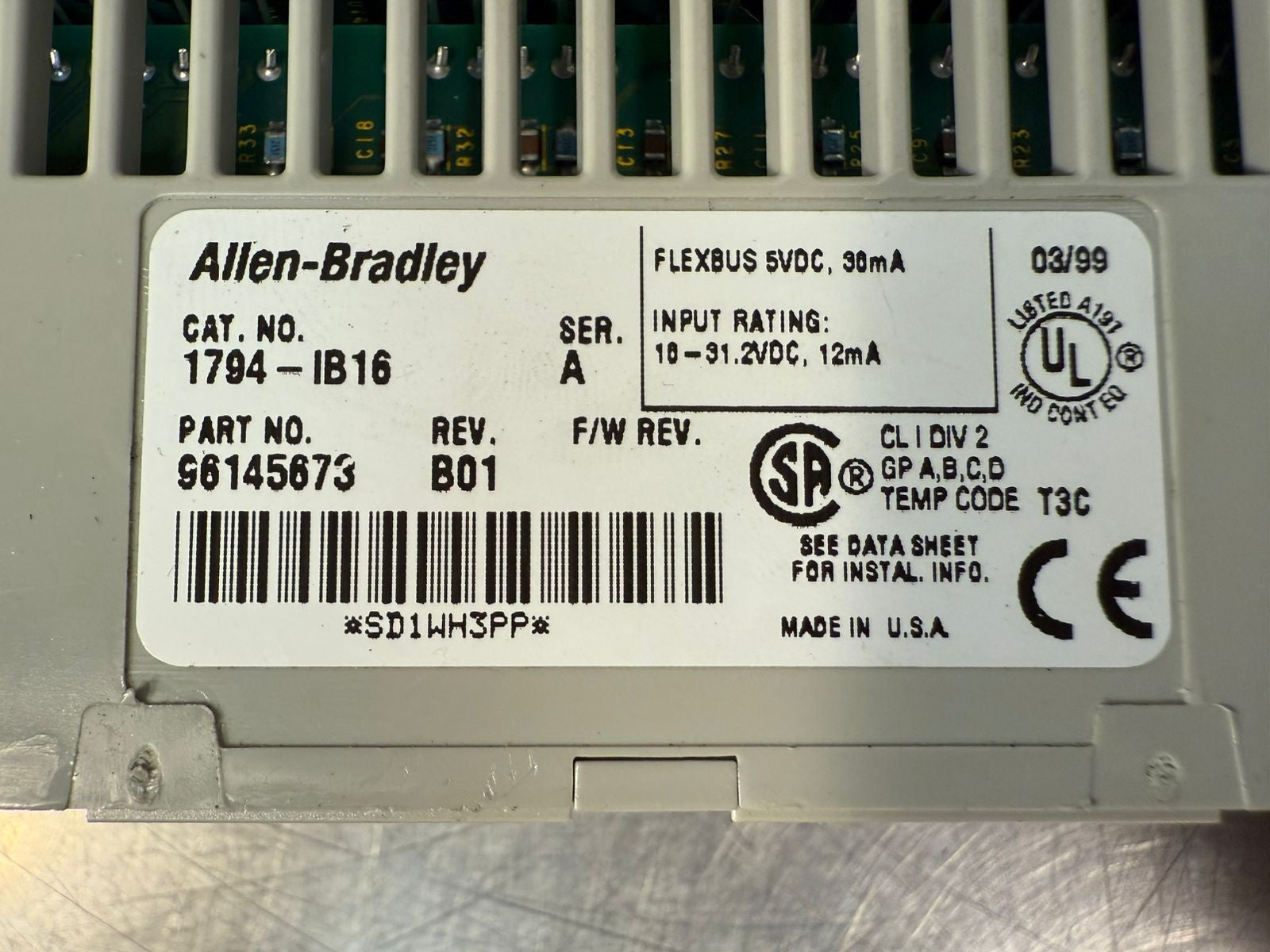 Allen Bradley 1794-IB16 /A Flex I/O REV. .B01 96145673            (2.1.5)