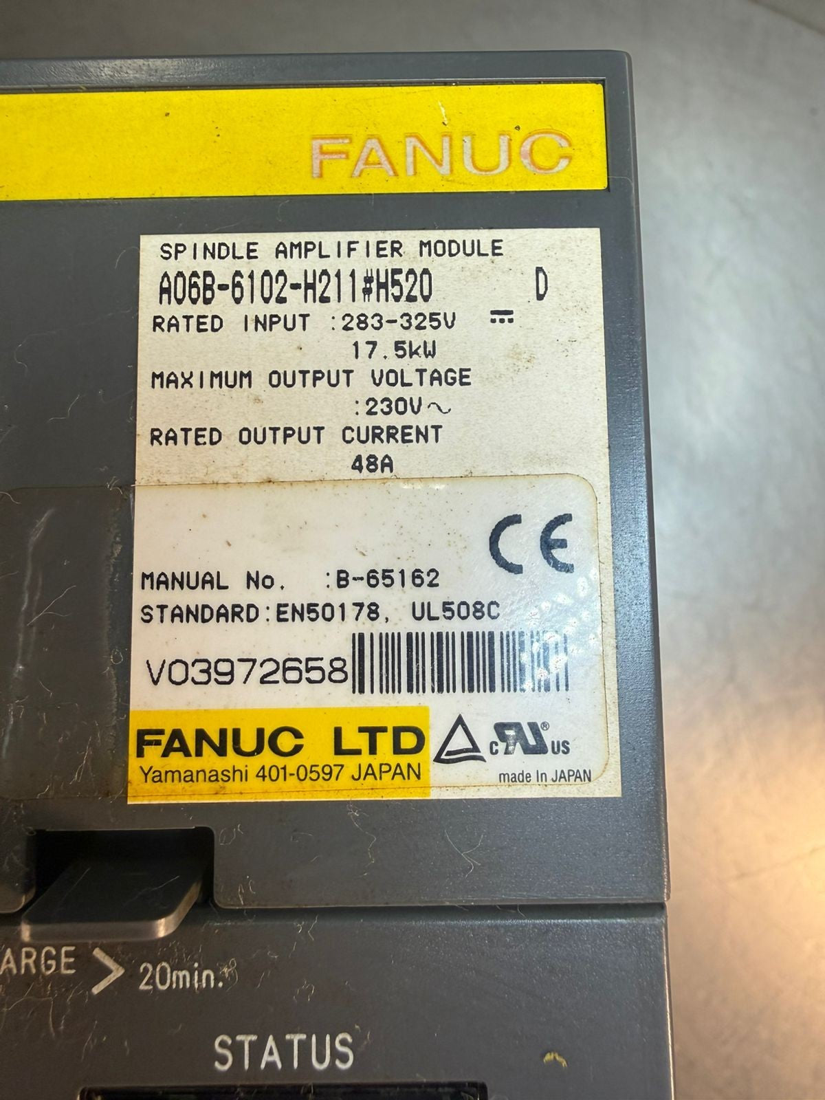 Fanuc A06B-6102-H211#H520 /D Servo Amplifier B-65162               (8.5.8)