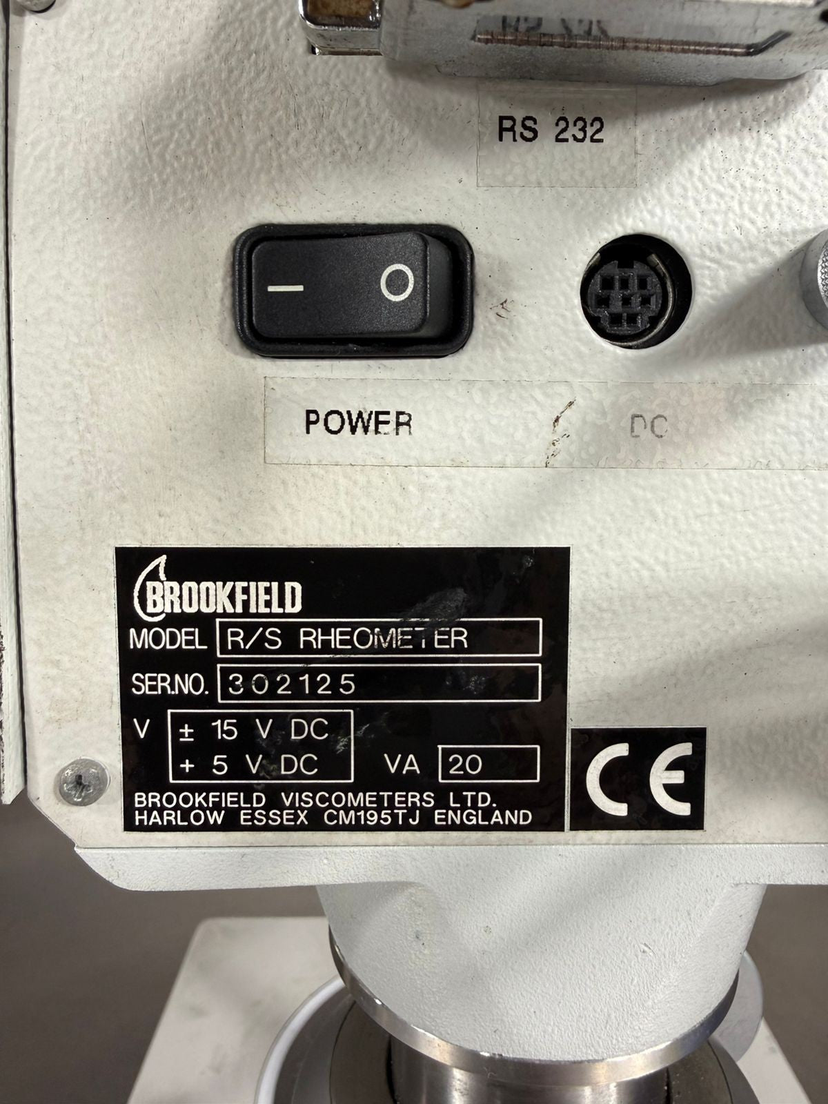Brookfield R/S Rheometer RS 232                                 (2.5.3)