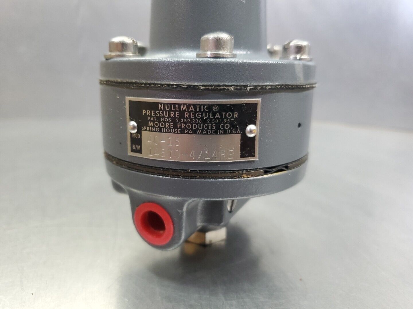 NULLMATIC 40-15 Pneumatic Pressure Regulator, (14870-4/14RE)                6D-3